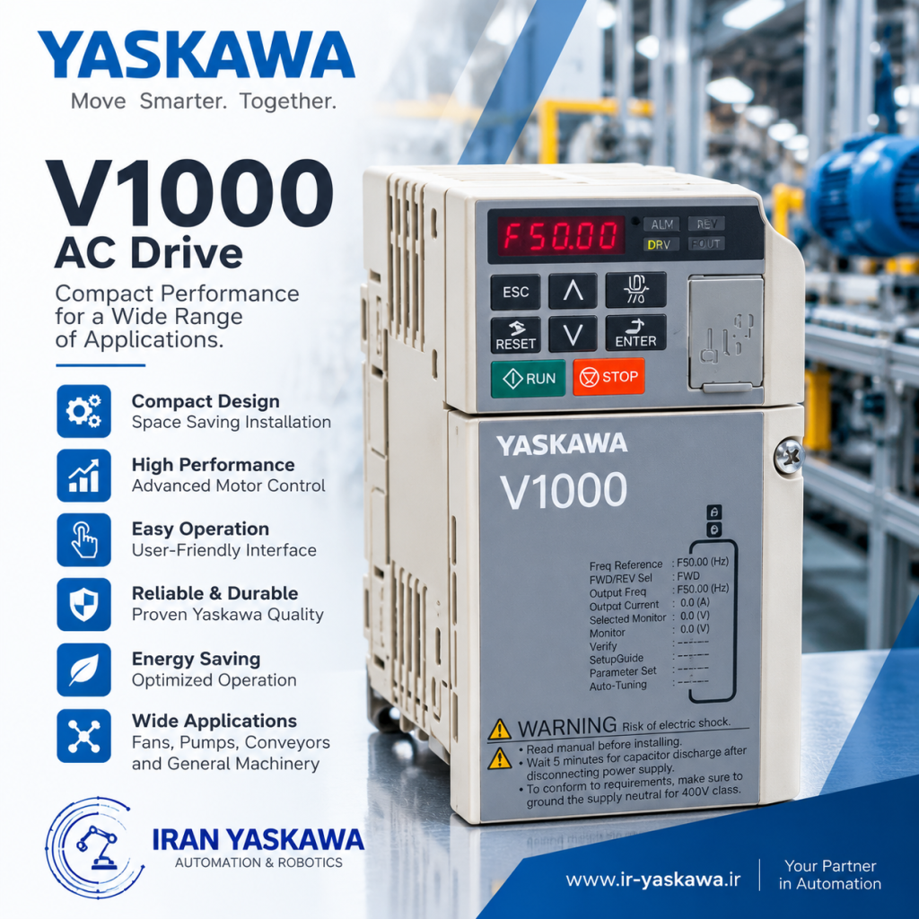 اینورتر یاسکاوا V1000 مدل CIMR-VB4A0038 (15 کیلووات) CIMR-VB4A0038